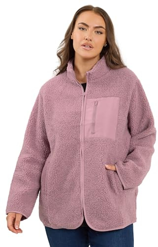 Yours Curve Pocket Teddy Fleece Jacket - Women's - Plus Size Curve