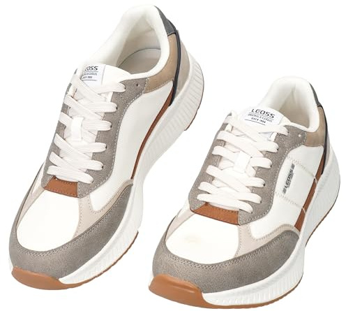 LEOSS ORIGINAL Scarpe Multiuso Uomo Scarpe Ortopediche Uomo Supporto Arco Asciugatura Rapida Sneakers Traspiranti Viaggi (Cachi, 45 EU, MLE260307-8)