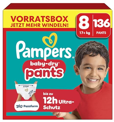 Pampers Baby-Dry Pants Couches-Culottes Taille 8 x136 Family Pack