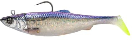 Savage Gear 4D Herring Big Shad Clear Herring | 18cm 112g | Nordic Lure for Halibut, Cod and Coalfish with Lively Rocking and Swimming Action | 2x Soft Body with Reinforced Tail, 1x Head, Stinger Hook