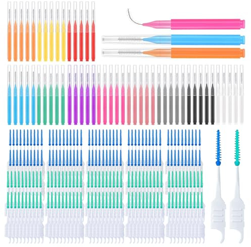 200 Pezzi Spazzolini Scovolini Silicone + 60 Pezzi Scovolini Dentali
