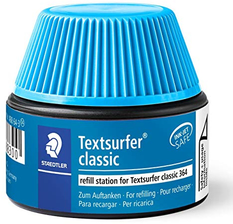 Staedtler 488 64 Textsurfer - Tintero para rotuladores fluorescentes 364 (capacidad 15-20 recargas), color azul
