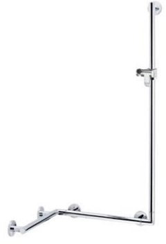 Keuco 34908016411 Duschhandlauf Plan Care mit Brausestange re/li, verchromt,797/680/1265 mm