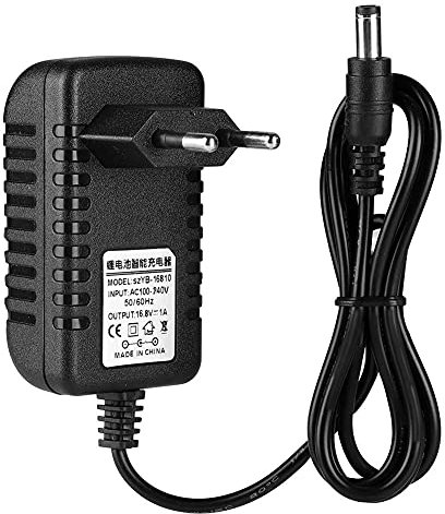 Adaptateur de Chargeur Li-ION 16.8V/1A résistant à la Chaleur Adaptateur de Chargeur de Batterie au Lithium d'entrée 100-240V Protections à Plusieurs Niveaux de Protection Contre Les surtensions(Moi)