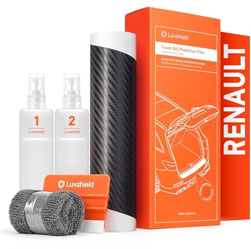 Luxshield Pellicola Protettiva per Bordo di Carico per Renault Kangoo 3 (III) I 2021-2025 - Protezione Paraurti, antigraffio, per vernice - Carbonio Nero