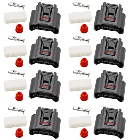 Vkinman 8Pcs Ignition Coil 4 Pin Plug Connector 90980-11885/7283-7449 Replacement for To-yota Le-xus Camry Yaris