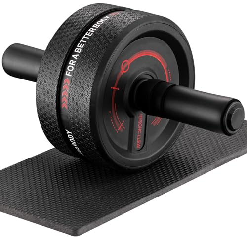 NESOHC-LLEW Ab Roller Wheel. Abdominal Training Roller for Men/Women, Abdominal Wheels Widened to 3.4 , Rubber Tread of The Abdominal Wheel Upgraded, Max Weight 490 lbs