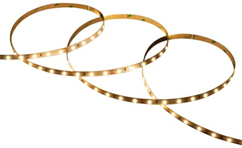 LEDKIA LIGHTING Bobina 5m Striscia LED 12V SMD 60 LED/m 5W/m 400lm/m Larga 8mm IP20 Taglio 5cm 2700K Bianco Caldo