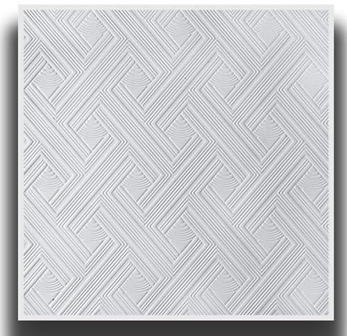 10 o 20mq (40 oppure 80 pezzi) di pannello decorativo a soffitto in polistirene compatto 50x50cm (spess. 1cm) ELVAS Pacco da 10 metri quadrati