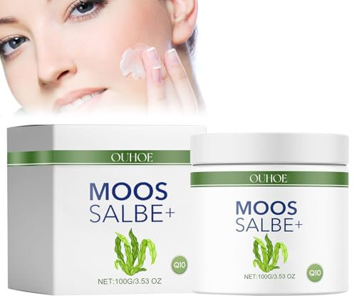 100G Moossalbe Plus, Moossalbe Gesicht Falten Testsieger, Mooscreme gegen Falten Gesicht, Aktiv Hautreparatur Moossalbe, Antifaltencreme, Soforteffekt Moos Salbe fürs Gesicht & gegen Falten
