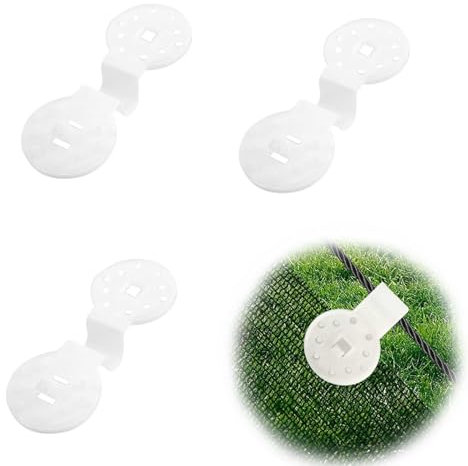 SRJQXH Grapas para Toldos 100 Piezas, Blanco Clips Red Sombra PP, 26 mm Clip de Jardín Firmemente Fijado, con Ojales, para Fijar Redes para Sombrillas, Redes Antipájaros, Redes Agrícolas