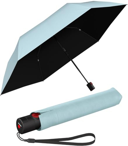 Knirps Paraguas de bolsillo U.200 Ultra Light Duomatic con protección UV y contra el calor - Ice