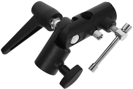 DOITOOL Support Flash H-Type Aluminium avec Double Fixation Pivotante pour Parapluie Adaptateur Stable pour Trépied Photo Compact et Léger pour Photographie Professionnelle