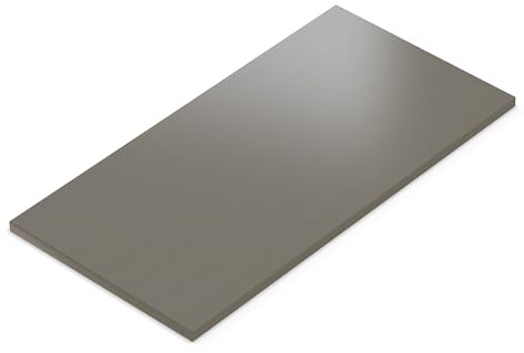 AUPROTEC Tischplatte 19mm Alux Caviar 160x80 cm I Spanplatte mit 2mm ABS Kante & PU-Verleimung I melaminharzbeschichtet I elegant & wasserabweisend