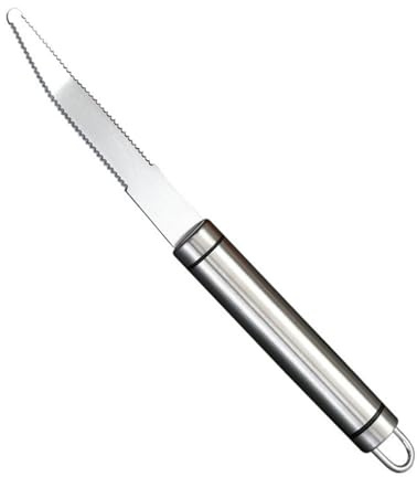 MOPFOL Stainless Steel Grapefruit Cutter - Serrated Curved Blades for Orange, Pomelo, Citrus Fruits Peeling and Flesh Separation with Non-Slip Handle
