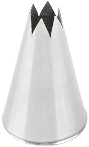 Ateco # 824 - Open Star Pastry Tip .38'' Opening Diameter- Stainless Steel
