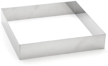 DE BUYER -3906.24 -cercle carre inox f 17 ht 4.5cm - 24cm, Argenté