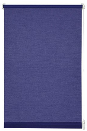 Gardinia Rollo zum Klemmen oder Kleben, Tageslicht-Rollo, Blickdicht, Alle Montage-Teile inklusive, EASYFIX Rollo Uni, Dunkelblau, 60 x 150 cm (BxH)
