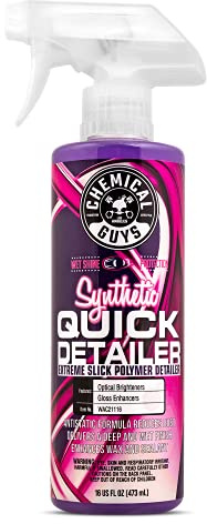 Chemical Guys Synthetic Quick Detailer – High Gloss Quick Detailer Spray, Safe for Cars, Trucks, SUVs, Motorcycles and RVs, Remove Dust, Fingerprints & Smudges, Enhances Shine & Protection, 16 fl oz