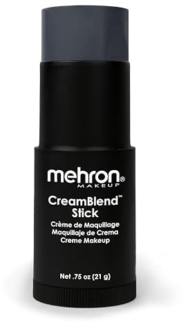 Mehron Makeup Creamblend Stick Face Paint, Body Paint, & Foundation Cream Makeup Perfect For Halloween .75 Oz 21 G Monster Grey