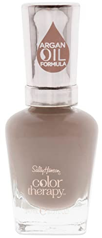 Sally Hansen Colour Therapy Nail Polish with Argan Oil, 150 Steely Serene, Nude