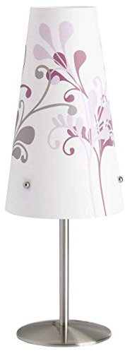 BRILLIANT lamp Lampe de table Isi fer/violet | 1x C35, E14, 40W, adapté aux lampes à bougie (non incluses) | Échelle A ++ à E | Avec interrupteur à cordon