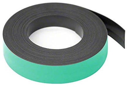 Magflex® Lite Flexible Matt Vert Magnetine Rableur Magnétique pour Pabiers White, Bandes Ou Constructions - 25mm de Large - 5 M de Longueur