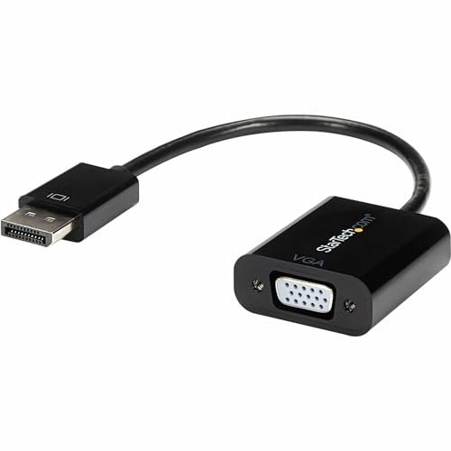 StarTech.com Adaptador de DisplayPort a VGA - Convertidor Activo DP a VGA Vídeo 1080p - Adaptador de Cable DP/DP++ a Monitor VGA - Dongle Conversor DP a VGA - DP 1.2 a VGA (DP2VGA3)