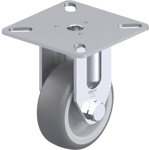 Blickle 380204 Rotella fissa per apparecchiature, Ø 50 mm Modello Rotella fissa con piastrina ad avvitamento