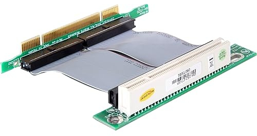 Delock Riser Karte PCI 32-Bit > PCI 32-Bit mit flexiblem Kabel 7 cm links gerichtet