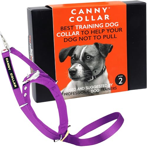 Canny Collar – Collare a Cavezza Addestramento Cane | Collare Anti‑Tiro Gentile e Sicuro | Camminate Piacevoli Senza Stress – Viola, Taglia 2