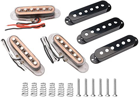 Alnico V Single Coil Tonabnehmer SSS für Stratocaster-Gitarre, Schwarz