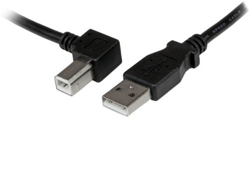StarTech.com Câble USB 2.0 Type A vers USB Type B Coudé à Gauche Mâle / Mâle - Adaptateur pour imprimante 2 m Noir (USBAB2ML)