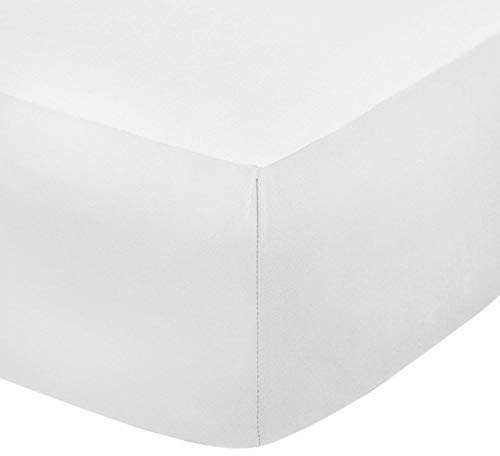 In Dreams White Super Single 75cm x 200cm Fitted Sheet 10 box (2'6x 6'6 bed) polycotton 21 colours