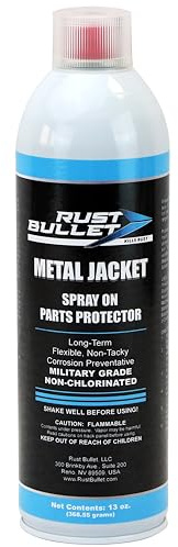 Rust Bullet Metal Jacket - Clear Amber - 13 Oz - Flexible, Removable Film Protection for Metal, Seal Machinery, Equipment, Tools & Parts Against Corrosion