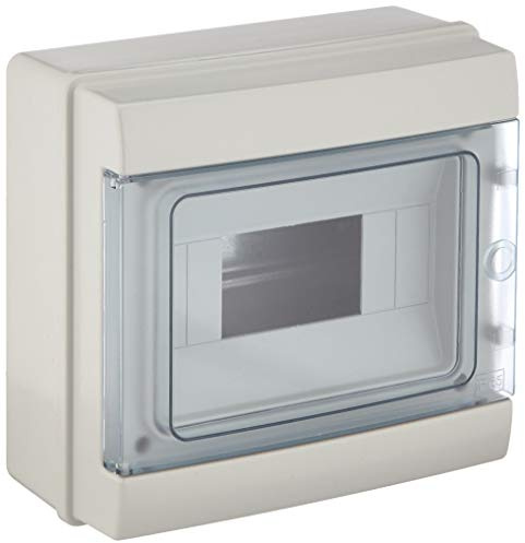 Electraline 60438 Centralino da Parete con Portello Stagno, 8 Moduli, Bianco