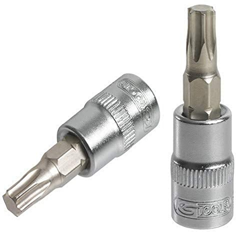 KS Tools 922.1577 TORX® - Llave de vaso destornillador (1/4, L.37 mm, T8, gama ULTIMATE®, cromo vanadio, acabado cromado satinado)