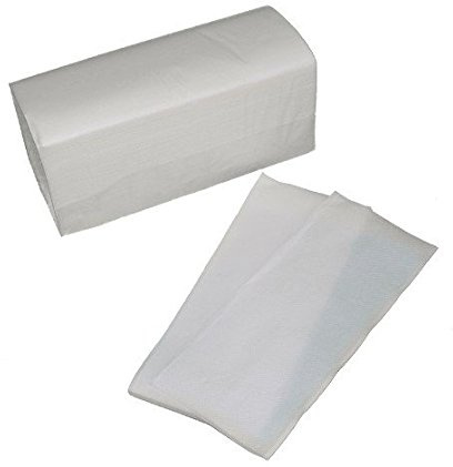 hochwertige Papierhandtücher - 4000 Blatt/Karton - 2-lagig - Zellstoff - ca. 25x22 cm ZZ/V Falz - universell einsetzbar