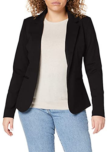 ICHI IHKATE BL Damen Blazer Kurzblazer Jacke Ein-Knopf-Blazer mit Stretch und Reverskragen, Größe:XL, Farbe:Black (10001)