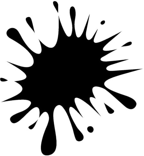 Samunshi® Farbkleckse Aufkleber Klecks Sticker 19 x 20cm schwarz