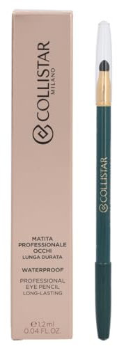 Collistar professioneller Kajalstift, n.10 Metallic Green, weicher, wasserfester, ophthalmologisch getesteter Kajalstift, dreifache Verwendung: inneres Auge, äußeres Auge und Lidschatten, 1,2 ml