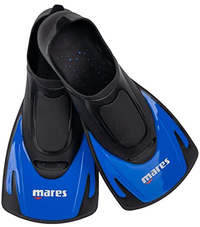 Mares Hermes – Palmes Courtes polyvalentes Unisexe pour Natation et plongée, Palmes Natation Piscine Confortables et légères avec Chausson Ouvert