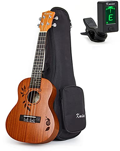 Kmise Concert Ukulele Uke Acoustic Hawaiian Guitar 23 Inch 18 Frets Mahagany With Ukelele Bag and Tuner