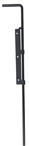 Heavy Duty Drop Rod - Adjust-A-Gate Pin Latch Drop Rod for Double Drive Gates - Black (30in. High Rod)