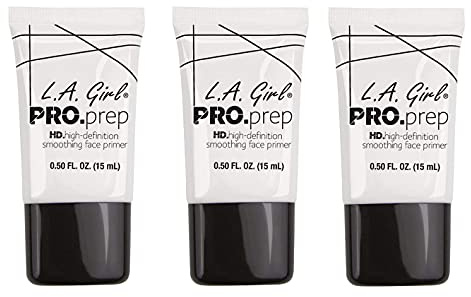 L.A. Girl High Definition Smoothing Face Primer With Vitamin E, Assortment, 0.5 Fl Oz (Pack of 3)