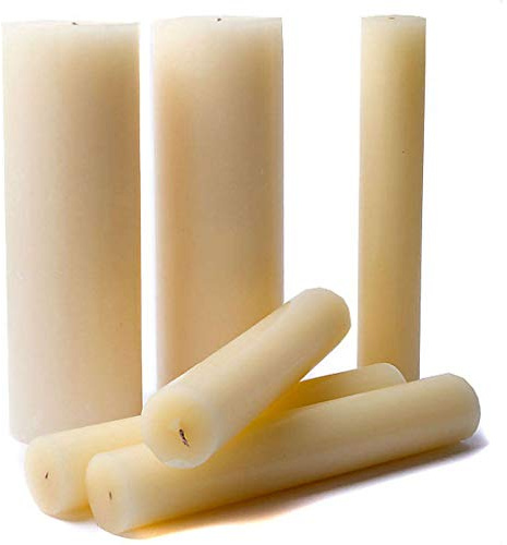 Holyart Velas, cirios, velones: Cirio para altar con cera de abejas (paquete), 40 x 250 mm (1.57 x 9.85 inc.)