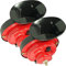 Mintice™ 2 Stück rot 12V 24V laut Kfz Auto LKW Elektrofahrzeug Horn Schnecke Horn Schallpegel 110dB Autohupe Autolautsprecher