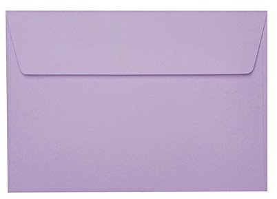 Paper24 je 25 B6 Umschläge Kuverts mit Haftstreifen 125x176 mm Flieder