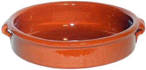 Amazing Cookware SB106 Natural Terracotta 25cm Round Dish , Brown, 1 Pack