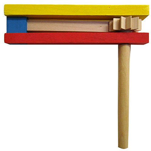 PARTY DISCOUNT SPARPACK! Holzratsche bunt, ca. 15 cm, 24 Stück